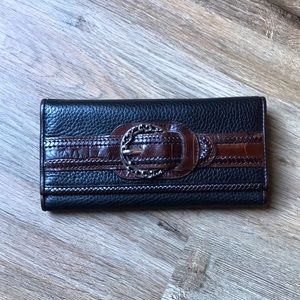 Brighton, Weave Buckle Leather Wallet